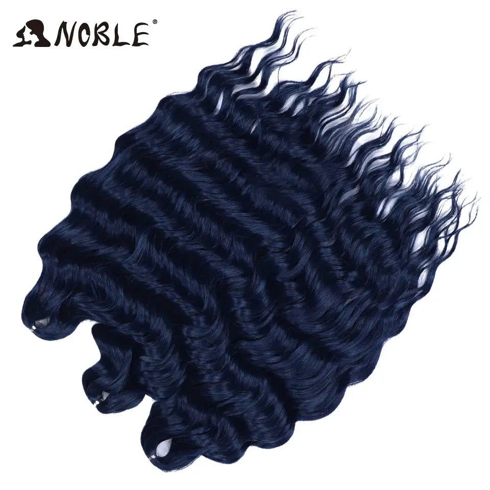 Noble Hair synthetic loose deep-wave braiding hair extensions, 24in, navy blue