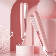 Simples Market pink ceramic flat irons with floating plates, 2 units on display for a smooth finish