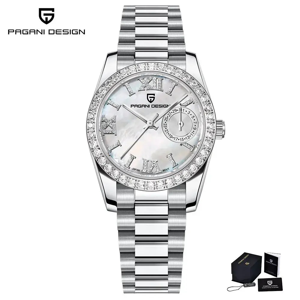 Pagani Design 32mm Womens Wristwatch Elegant Luxury Quartz Timepiece Fashion Waterproof Sapphire Crystal
