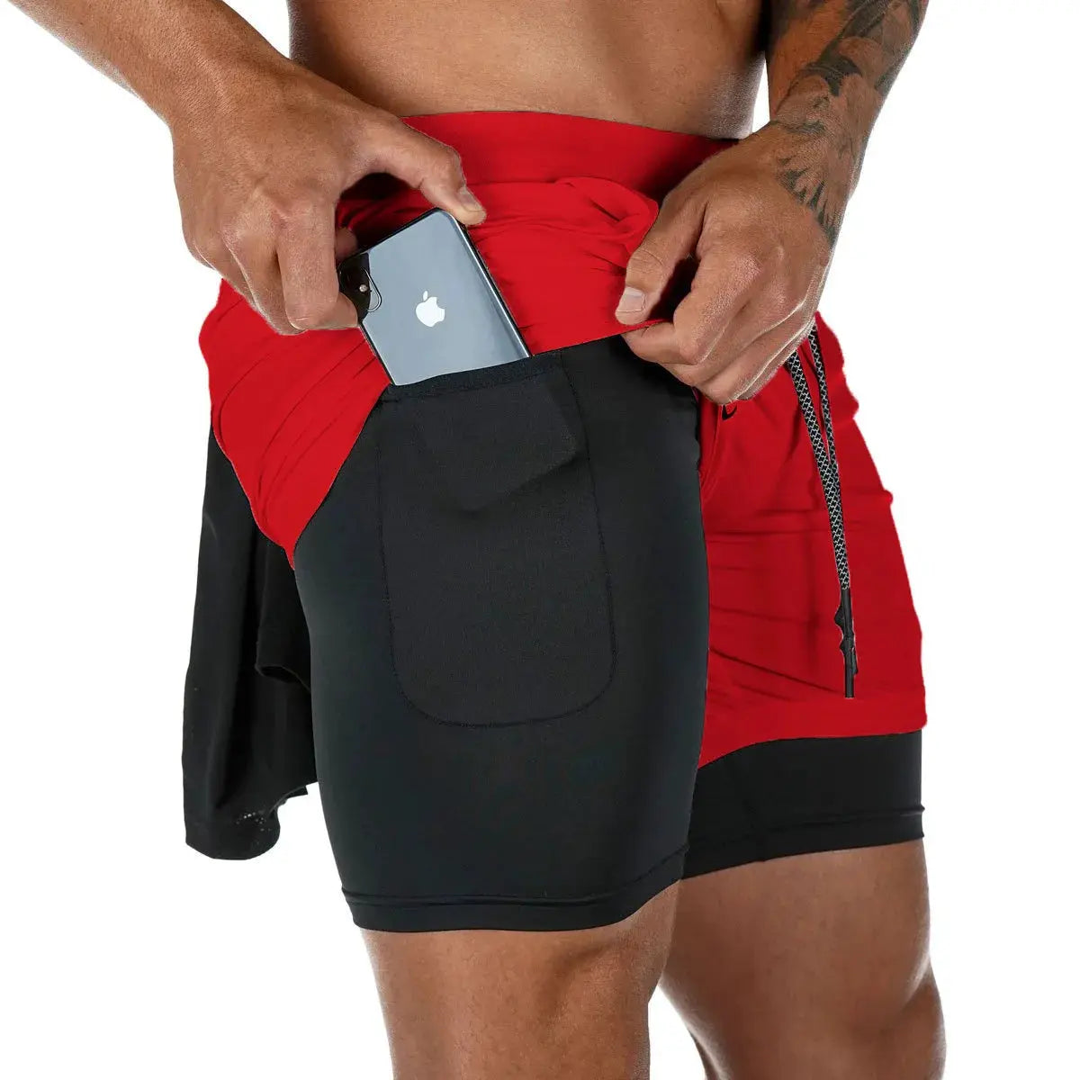 Camo 2 In 1 Running Shorts For Men Quick Dry Gym Fitness Shorts For Workout Training And Jogging