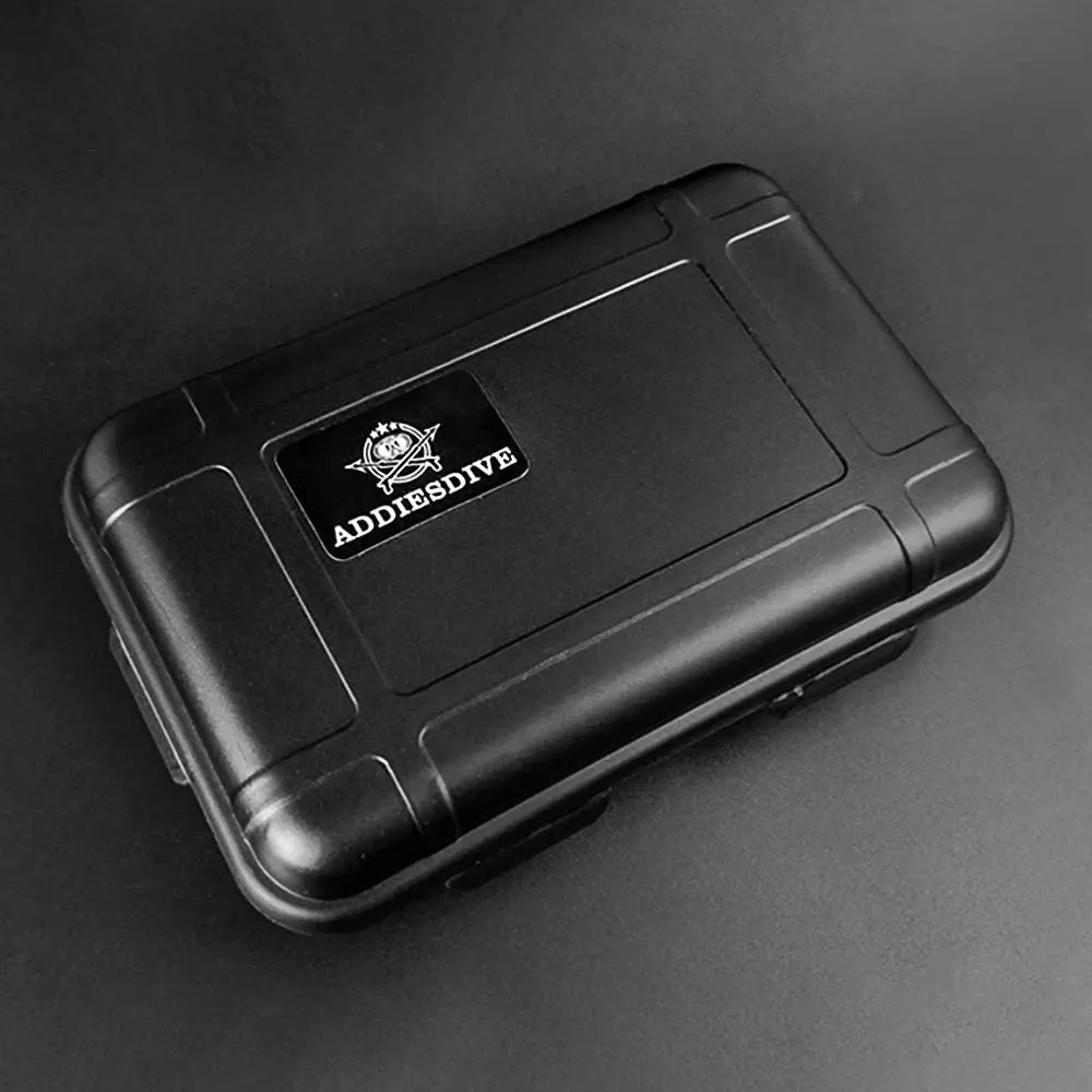ADDIESDIVE watch case, black hard-shell with brand logo
