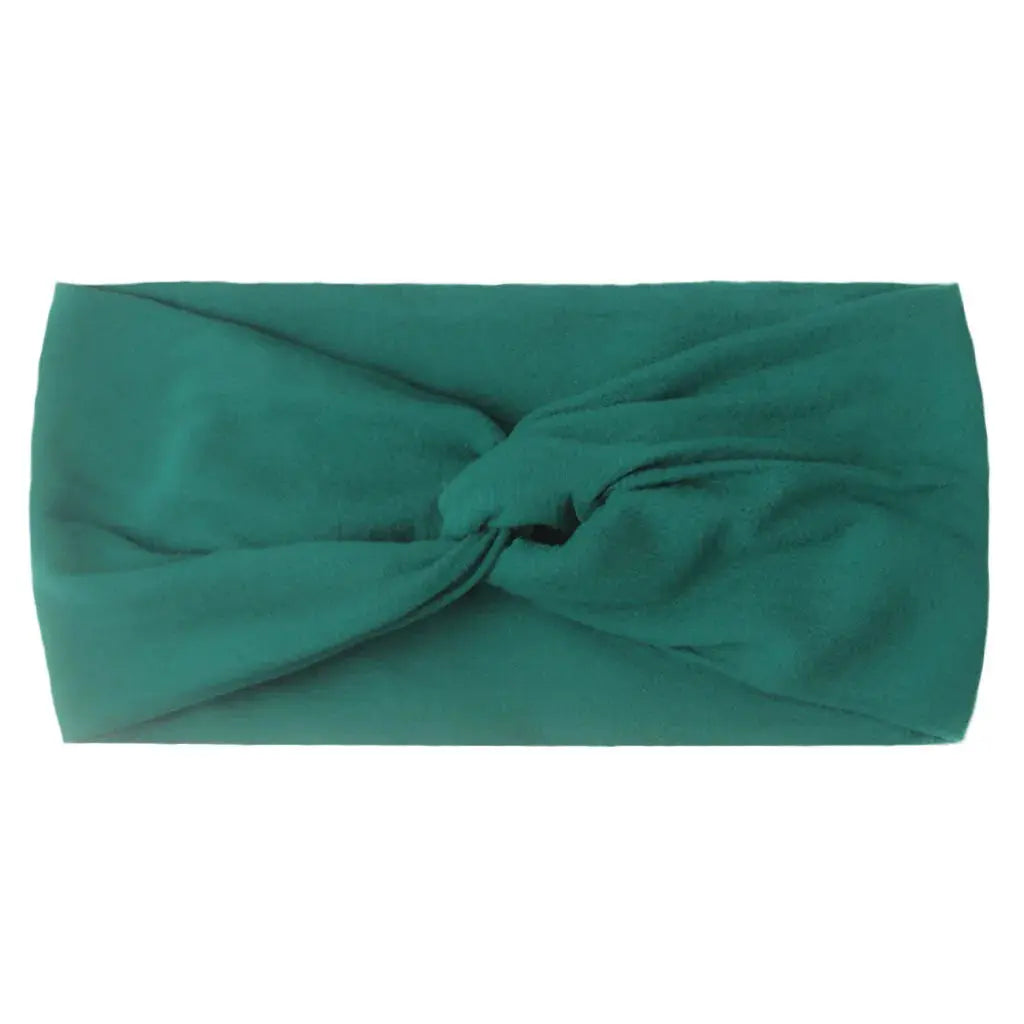 Solid Color Baby Headband for Girls Spring Summer Twisted Knot Design Soft Elastic Hair Accessory Large Size