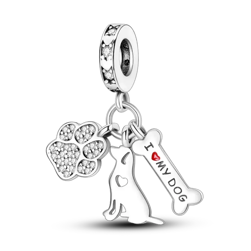 925 Sterling Silver Charms Bead Pink Butterfly Luminous Firefly Dangle Fit Bangle Bracelet Necklace DIY Jewelry