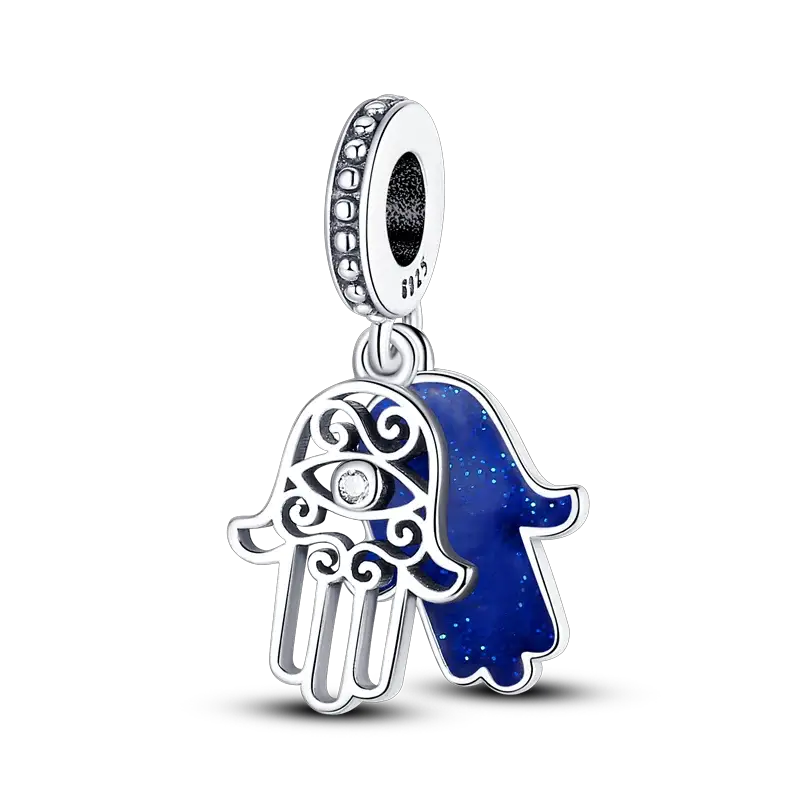 925 Sterling Silver Charms Bead Pink Butterfly Luminous Firefly Dangle Fit Bangle Bracelet Necklace DIY Jewelry