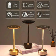 Wireless Simple Decorative Table Lamp set of 3 by Simples Market; aluminum bodies, touch-dimming, infinite dimming