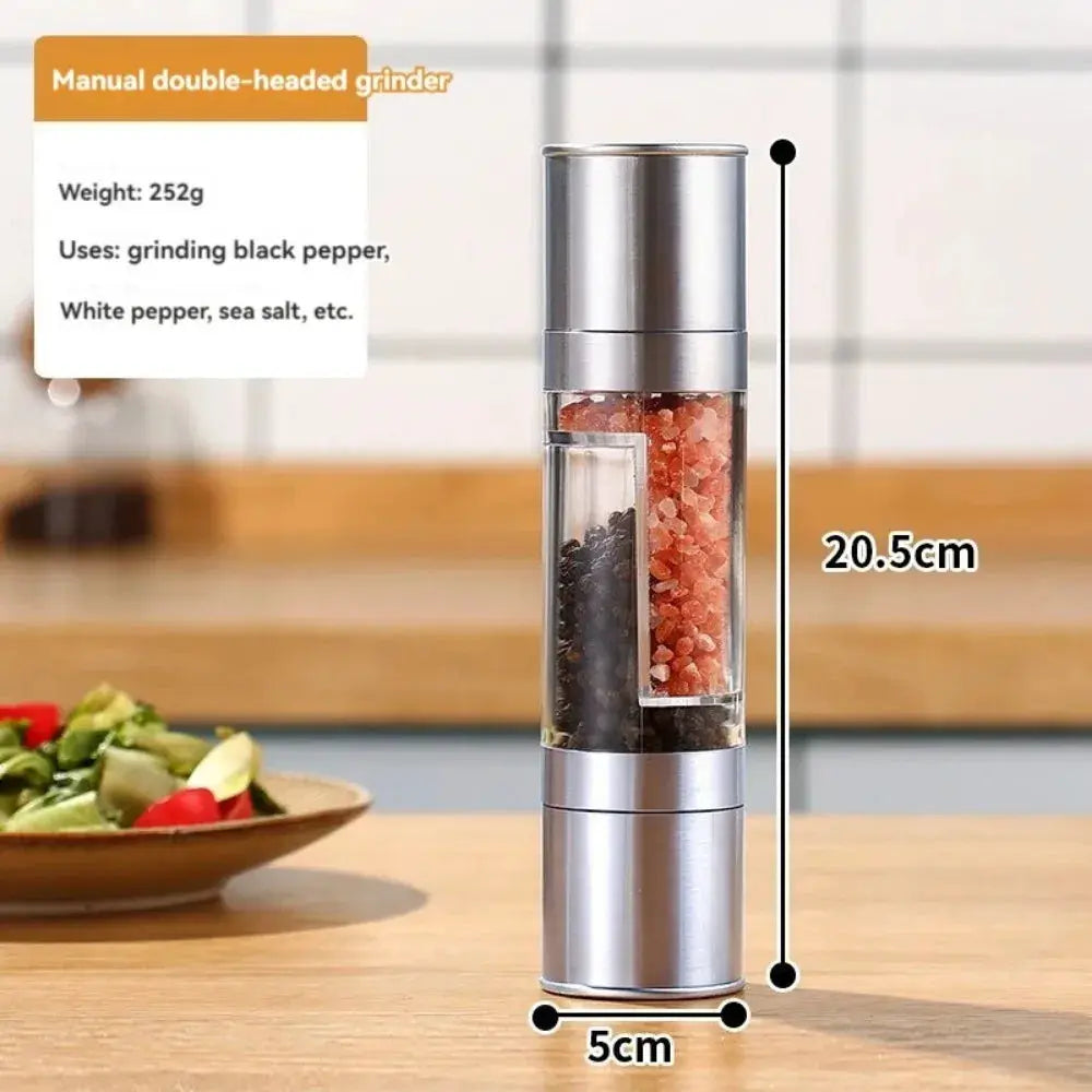 1pc Manual Pepper And Sea Salt Grinder Stainless Steel Spice Crusher Reusable Mill For Kitchen