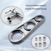Simples Market 6-in-1 faucet wrench tool; stainless steel spanner with six sizes for aerator removal.