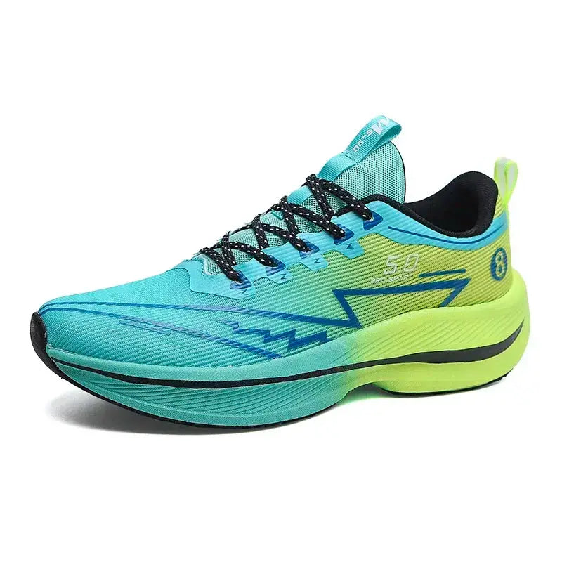 SNORW Men's Carbon Plate Running Shoes Unisex Lightweight Sneakers With Soft Cushion Shock Absorption And Anti Slip Grip