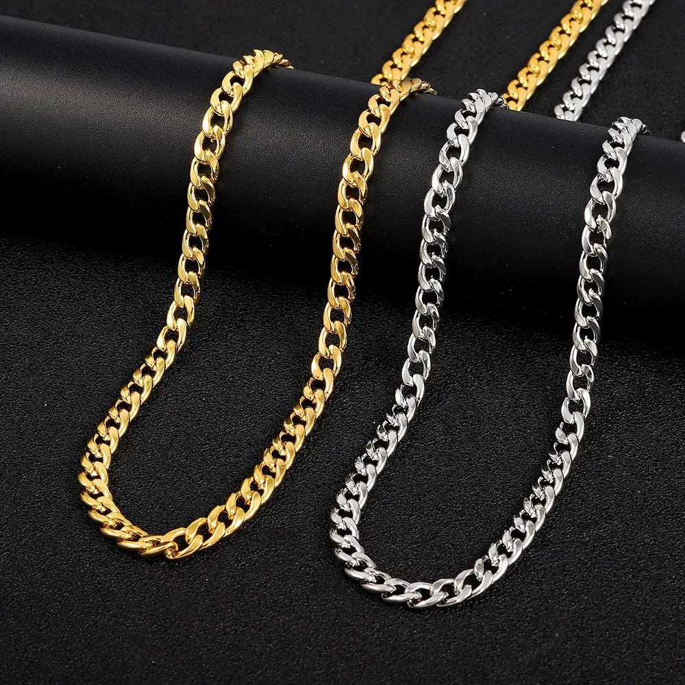 High Quality Classic Cuban Link Chain Necklace For Men And Women Smooth Jewelry Gift For All Occasions
