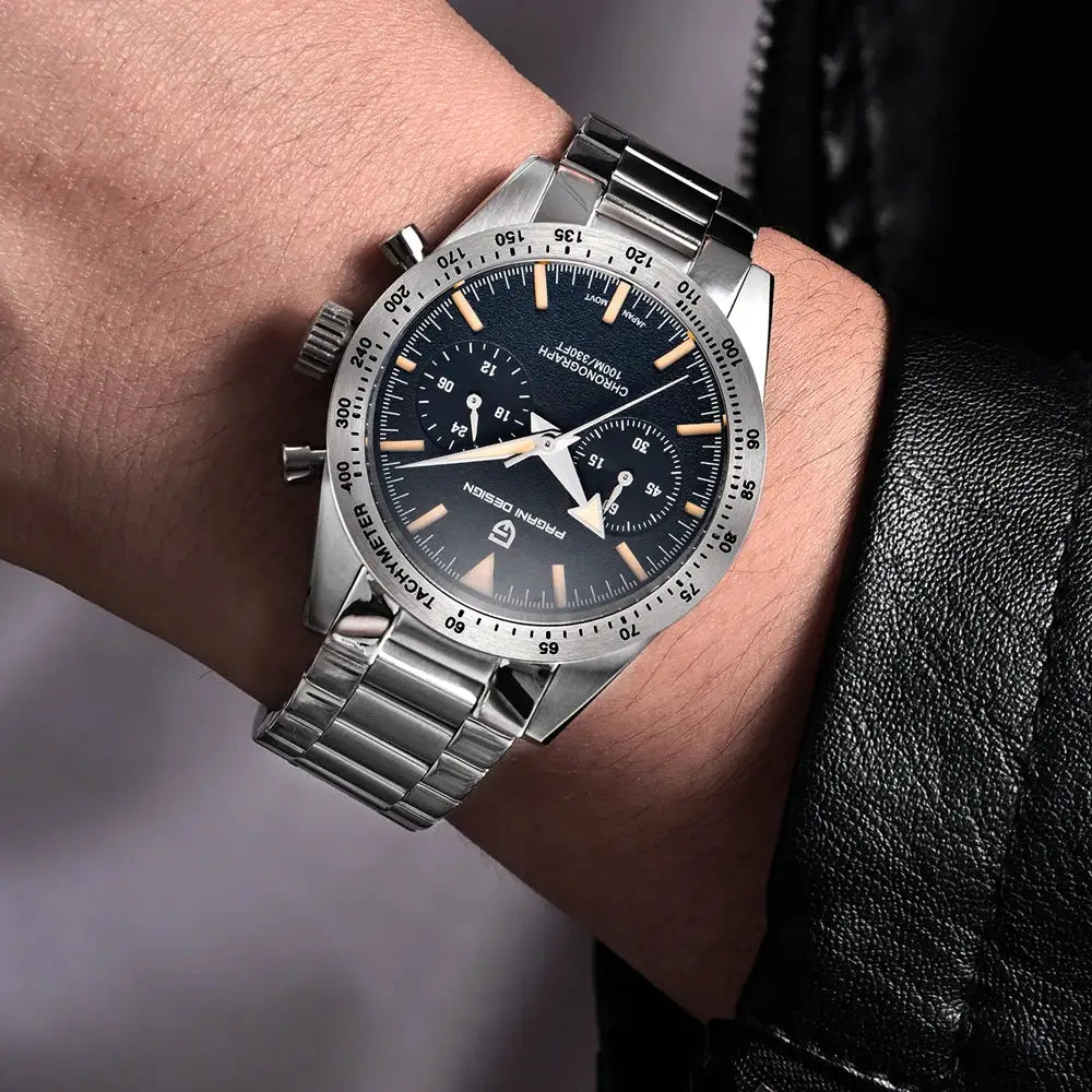Pagani Design 2026 Retro Chronograph Moon Quartz Watch For Men VK64 Movement Sapphire Crystal Stainless Steel Case