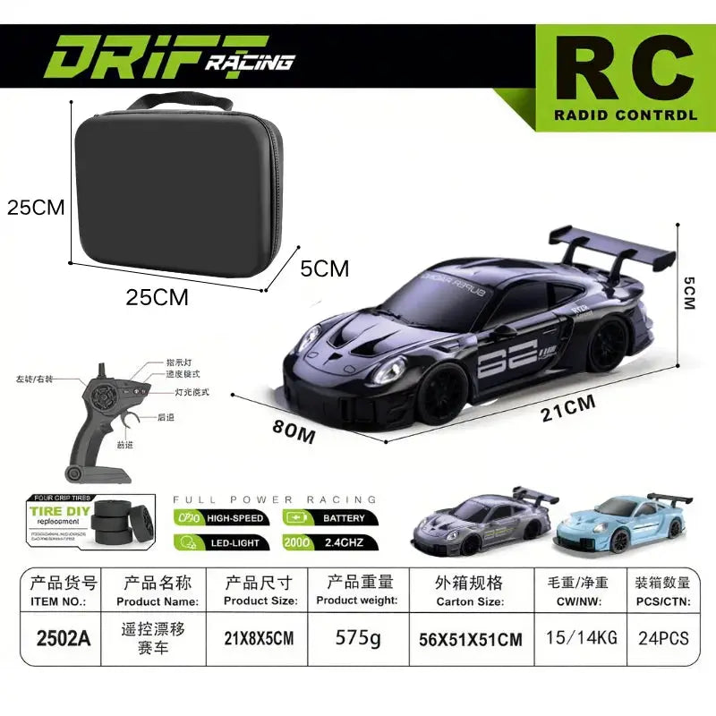 Limited Edition RC Drift GT3 RS 1 To 24 Scale High Speed Remote Control Car Gift For Kids 14 Up