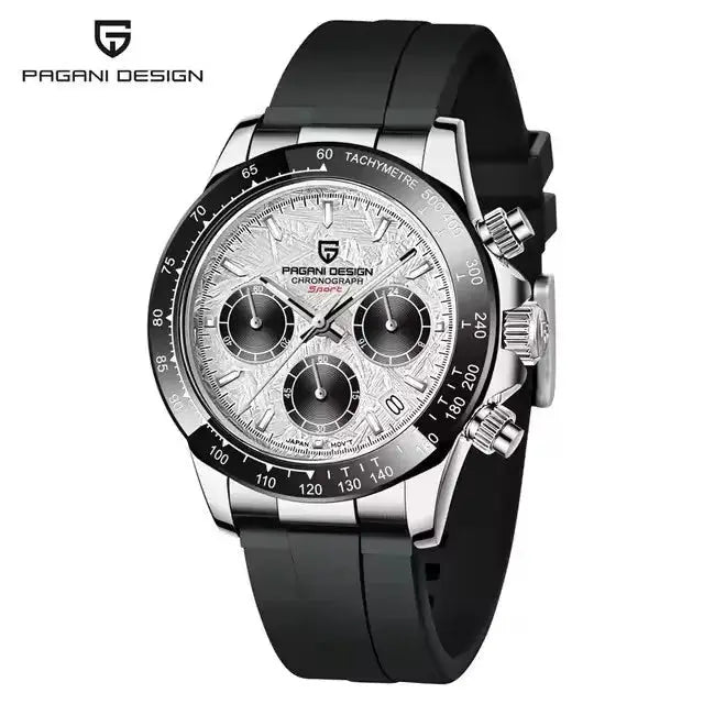 PAGANI DESIGN 40mm New V2 Mens Quartz Watch With Sapphire Crystal Retro Chronograph Stainless Steel Waterproof Wristwatch