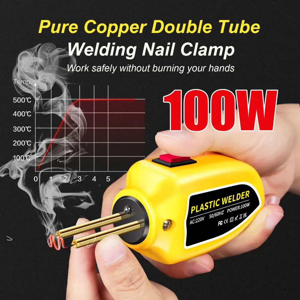 100W Plastic Welding Machine Plastic Welder Gun Bumper Repair Kit With 200Pcs Hot Staples For Car Bumper Tools
