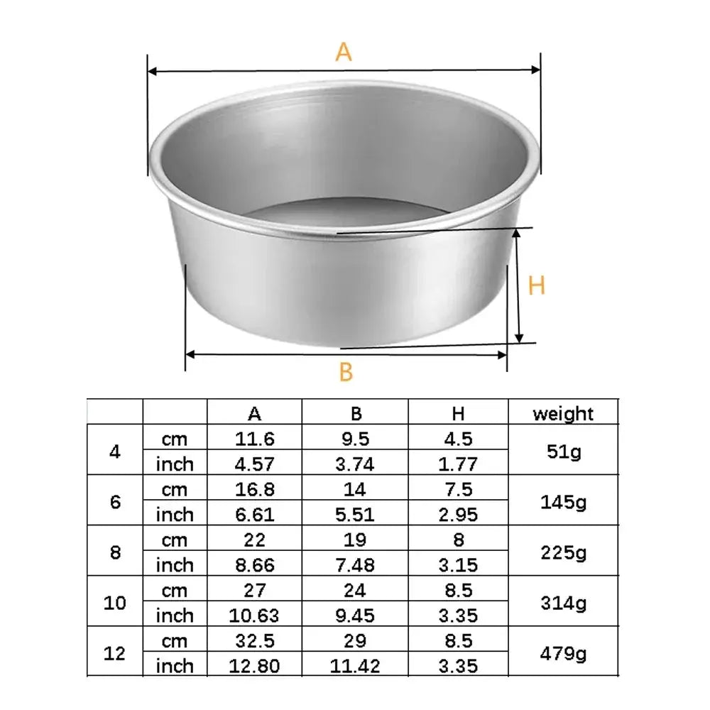 Tiered Round Cake Molds Set 4 6 8 10 12 Inch Removable Bottom Aluminum Alloy Nonstick Pans Kitchen Tools