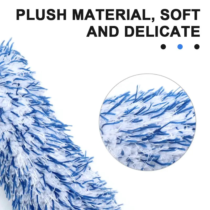 Seametal Portable Plush Car Wheel Hub Brush For Tires And Rims Gentle Microfiber Dirt Removal Tool