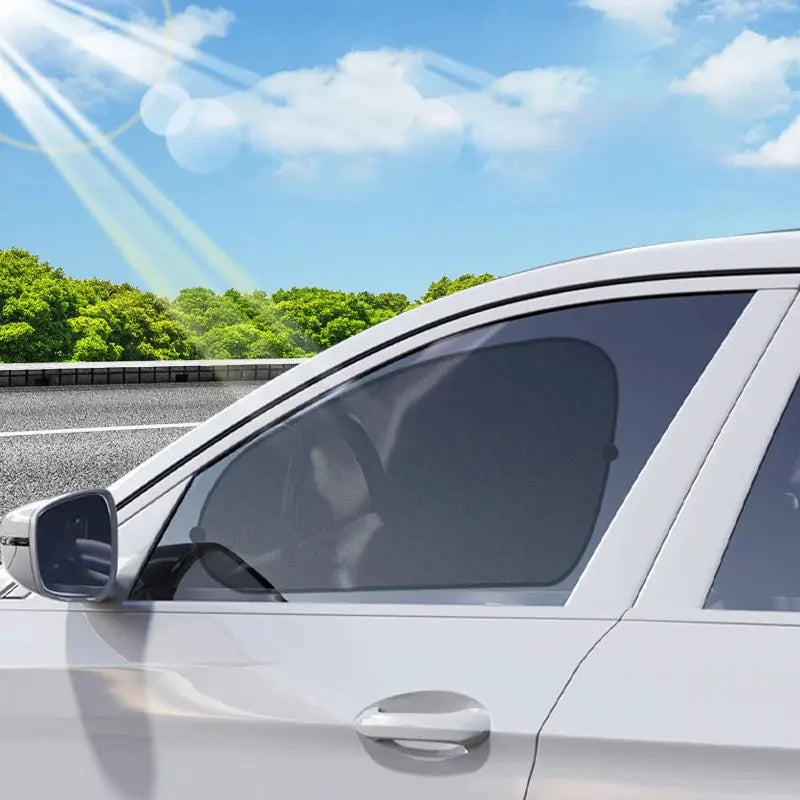 Seametal Car Sun Shade Side Window Curtain Front Rear Universal Fit UV Blocking Suction Cup Sun Protection