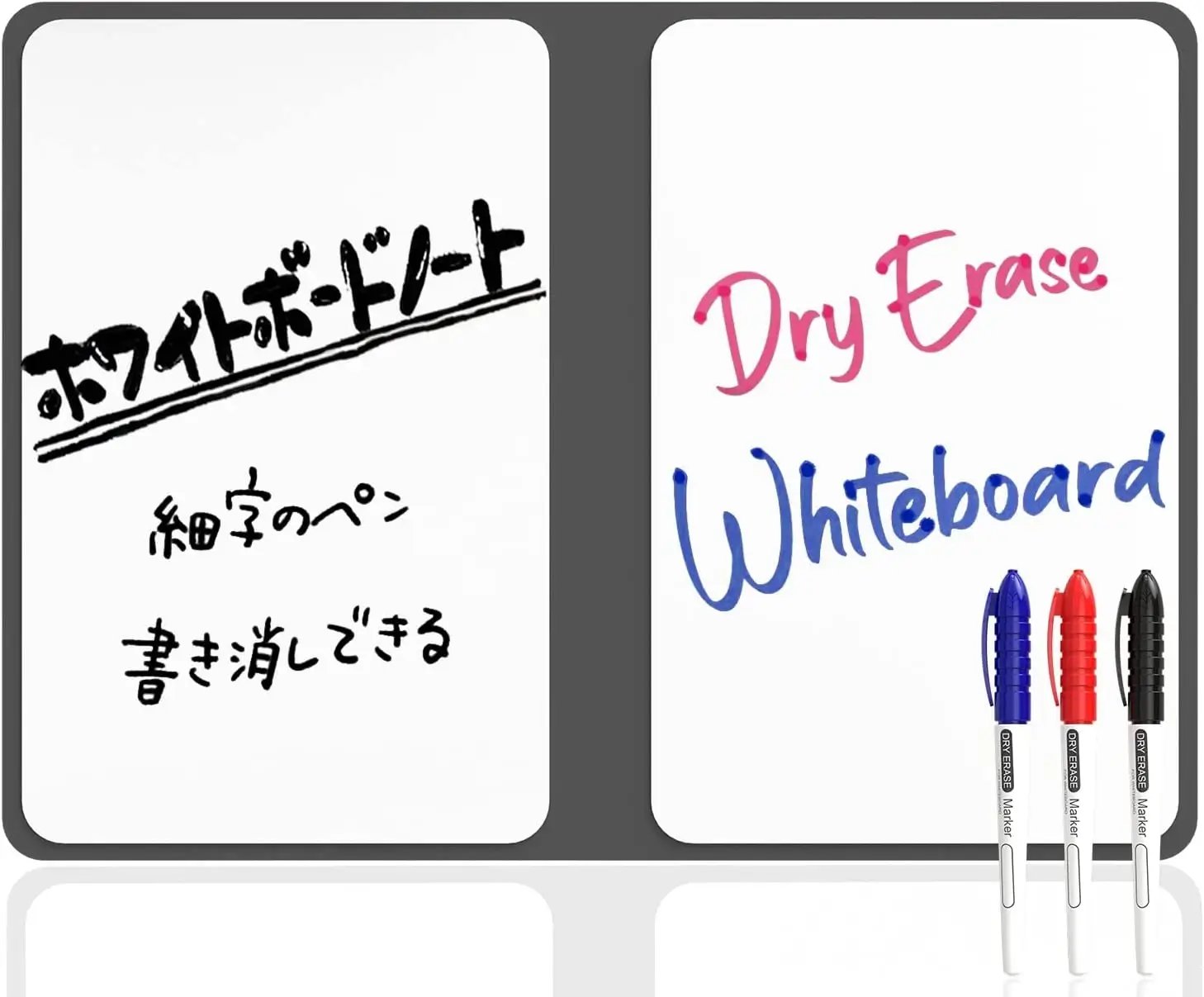 A5 reusable whiteboard notebook with dry-erase pages, weekly planner, free whiteboard pen and erasing cloth, portable