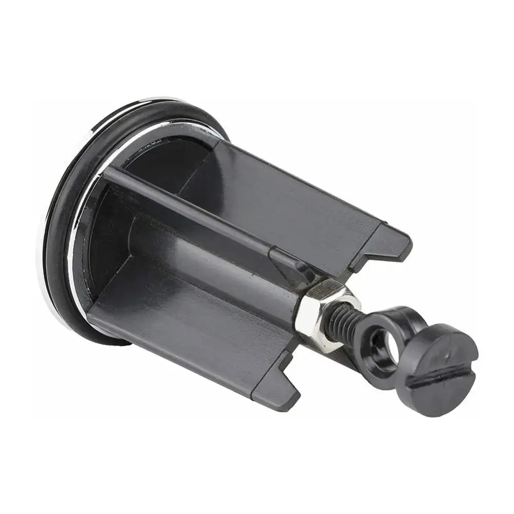 Pop-up bathroom sink drain plug, 40mm, black plastic body with metal hardware.