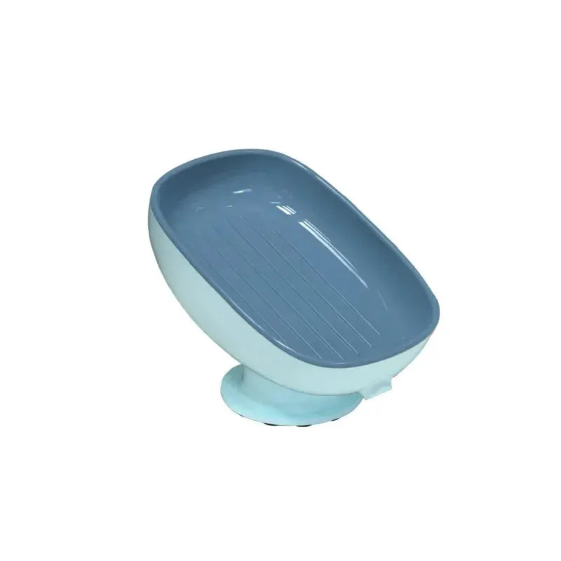 ZenCasa Bathroom Self Draining Soap Dish Holder With Super Suction For Secure Mounting On Smooth Surfaces