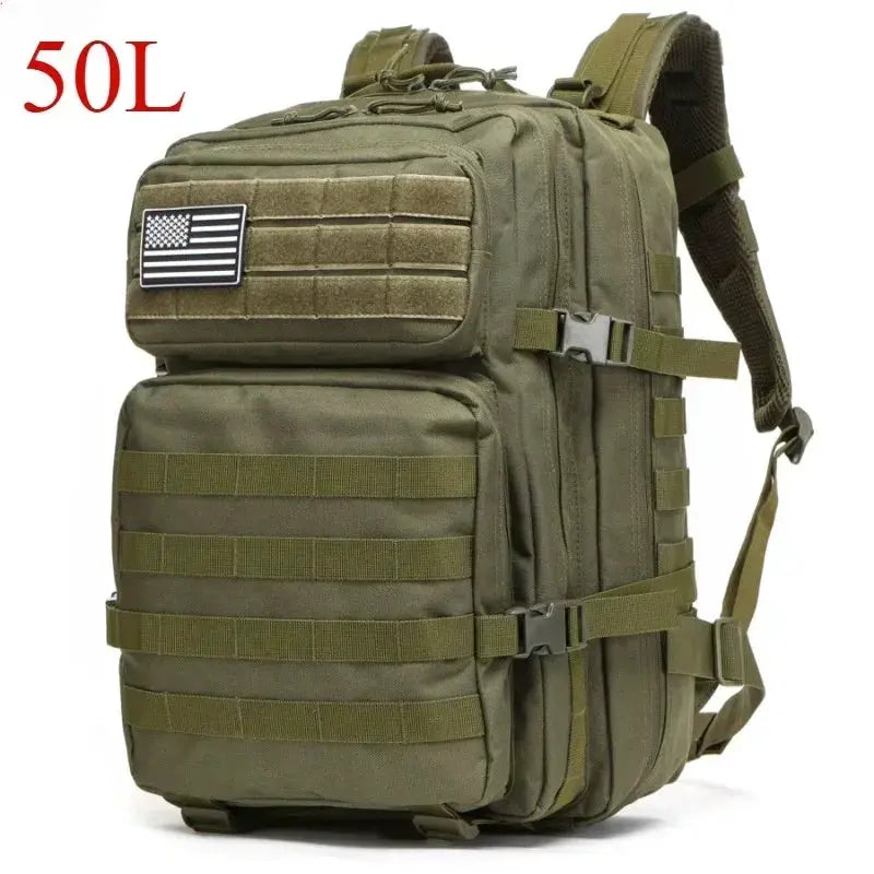 SummitGuard Tactical Backpack 25L And 50L With Ergonomic Curve Back System For Comfortable Hiking And Camping