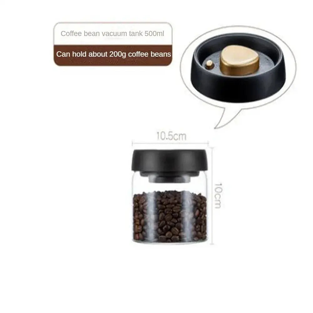 Coffee Beans Vacuum Sealed Glass Food Storage Jars Airtight Container Moisture Proof Odor Resistant Kitchen Organizer