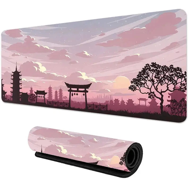 Sakura Scenery Large Extended Anti Slip Rubber Gaming Mouse Pad Desk Pad For Office And Gaming