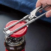 Adjustable Multi Function Bottle Opener Stainless Steel Jar Can Opener With Non Slip Handle Labor Saving Kitchen Tool