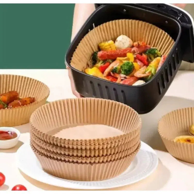 Nonstick Air Fryer Parchment Paper Liners Disposable Baking Papers For Air Fryer And Microwave Oven