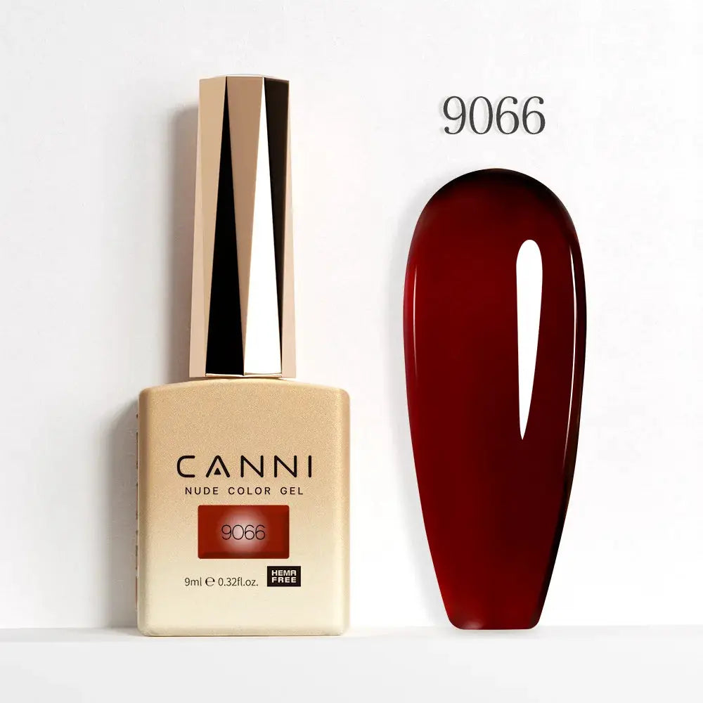Canni Hema Free Nail Gel Polish Christmas Red Collection Semi Permanent 9ml Long Lasting Shine