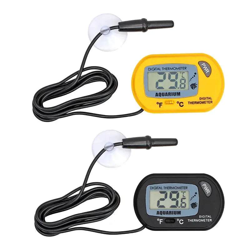 Digital Aquarium Thermometer With LCD Display Waterproof Probe For Fish Tank Temperature From 50C To 70C And Alarm