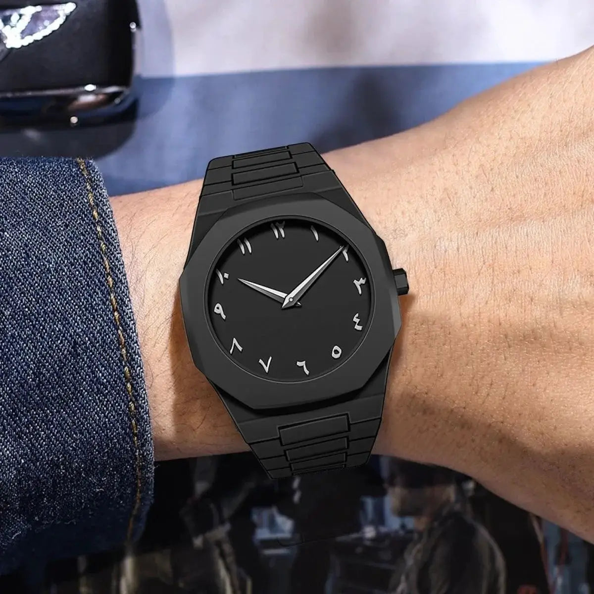 NovaTime Minimalist Quartz Watch For Men With Lightweight Plastic Strap Waterproof Durable Build And Classic Style