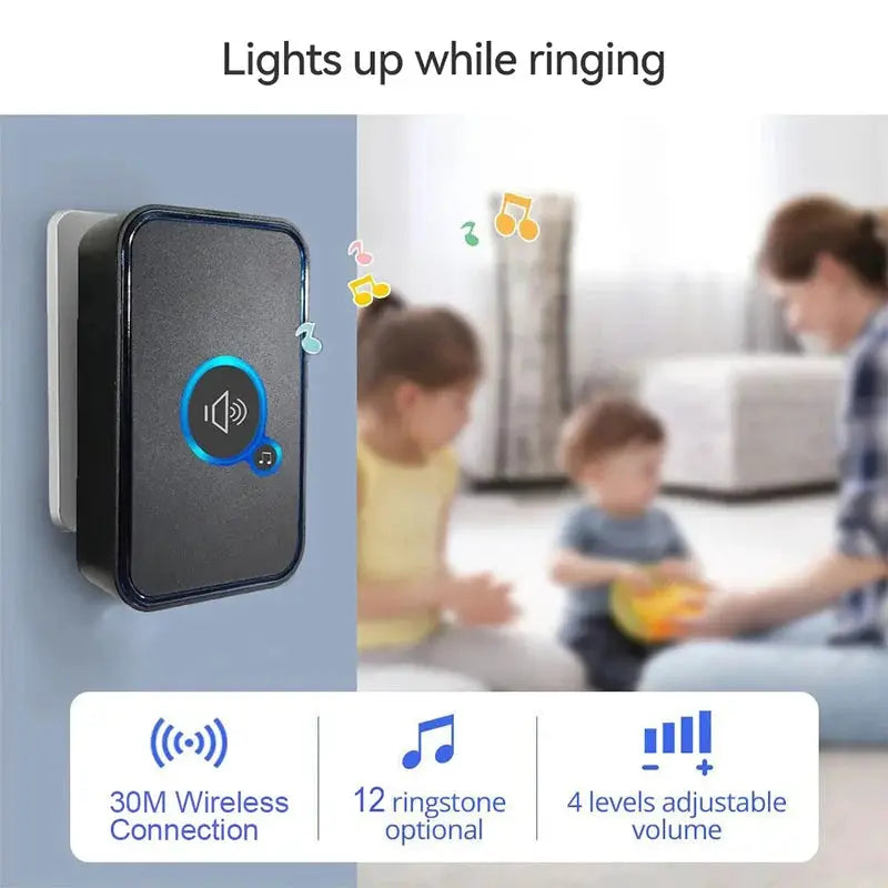 Tuya Smart 1080P doorbell camera by Simples Market, wireless WiFi video doorbell with blue LED ring