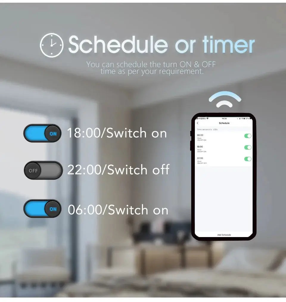 MARPOU Tuya Smart LED ceiling lamp, wood grain finish, app-controlled with schedule/timer