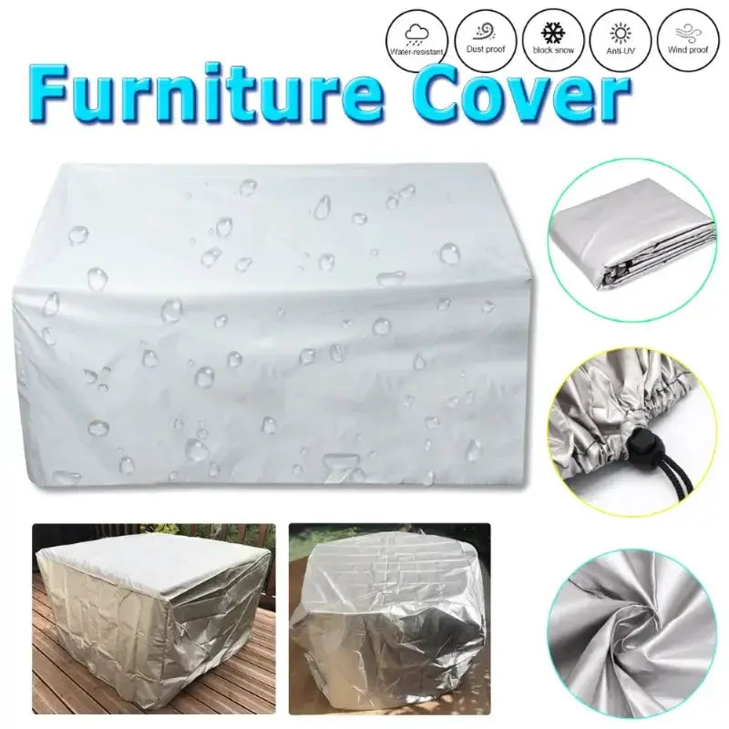 Terrace patio furniture cover, waterproof 210D, gray for outdoor sofa set.