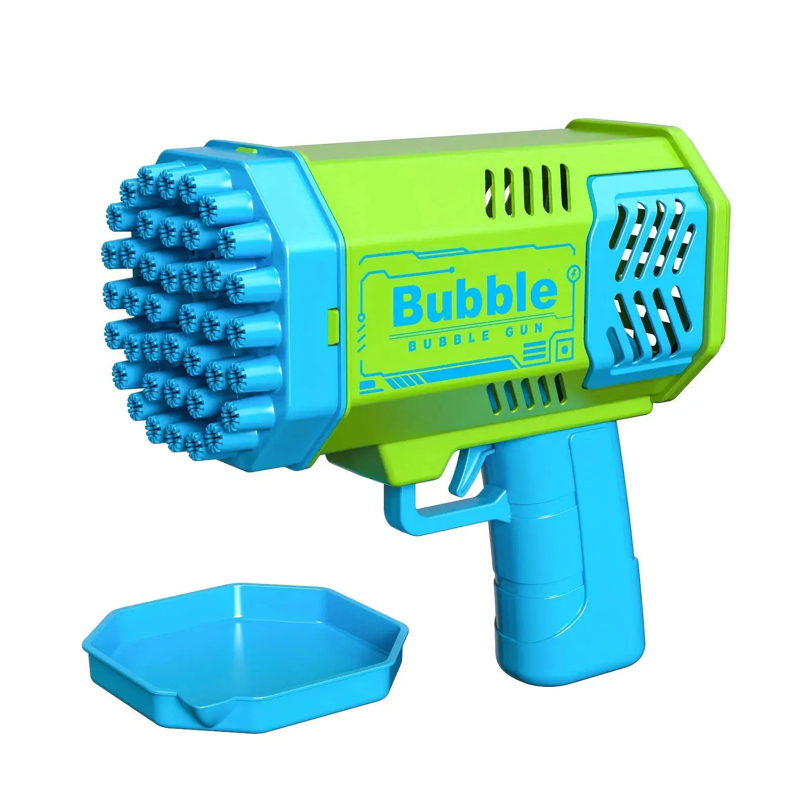 40 Hole Fully Automatic Outdoor Bubble Machine With Lights Battery Free No Bubble Water Included