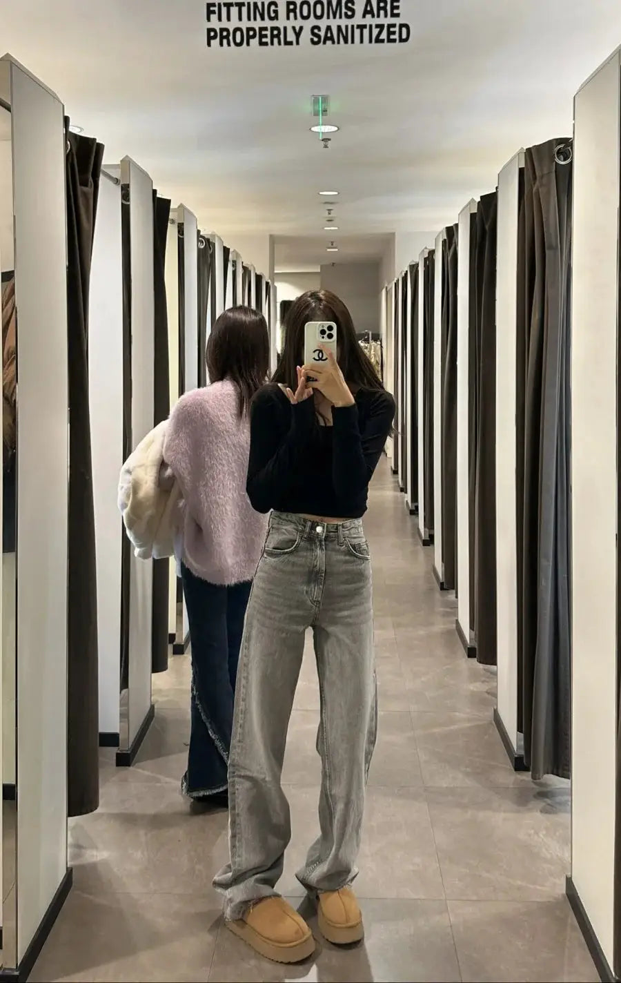 ETJ Wide Leg High Waist Jeans Women Five Pocket Washed And Comfortable