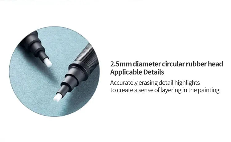 Faber-Castell retractable pencil eraser with 2.5mm circular rubber heads by Simples Market
