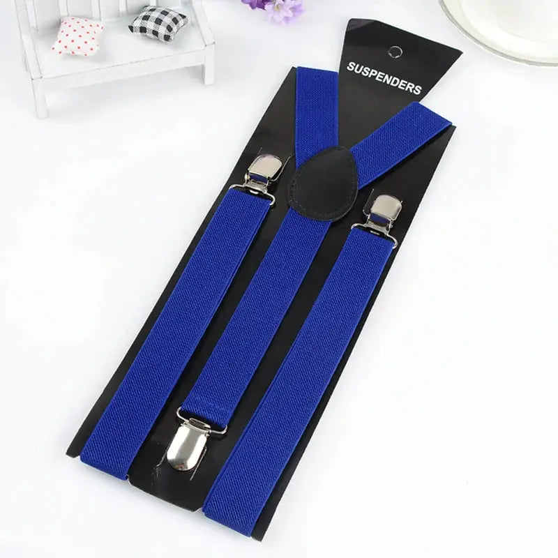 2.5cm Wide Mens Suspenders New Creative 3 Hooks Adjustable Braces For Casual And Formal Wear