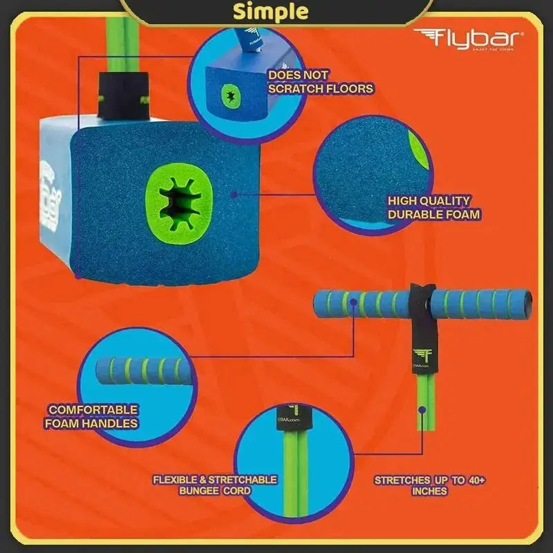 Foam Pogo Jumper For Kids Ages Three And Up Outdoor Toy Sensory Toy Autism Friendly Balance And Motor Skills Gift