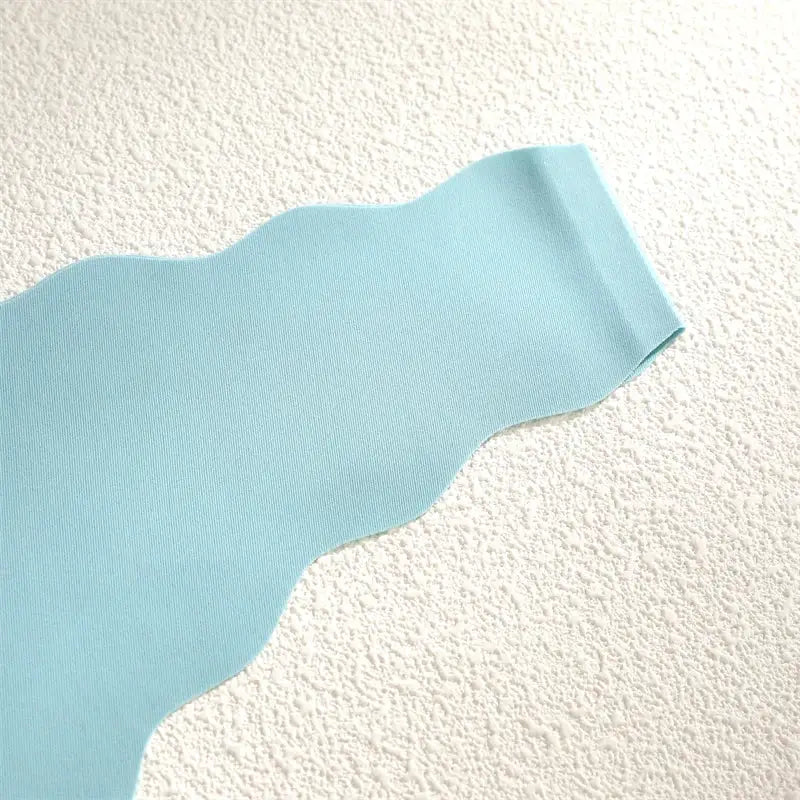 Seamless knit thong underwear in light blue with ultra-soft breathable fabric