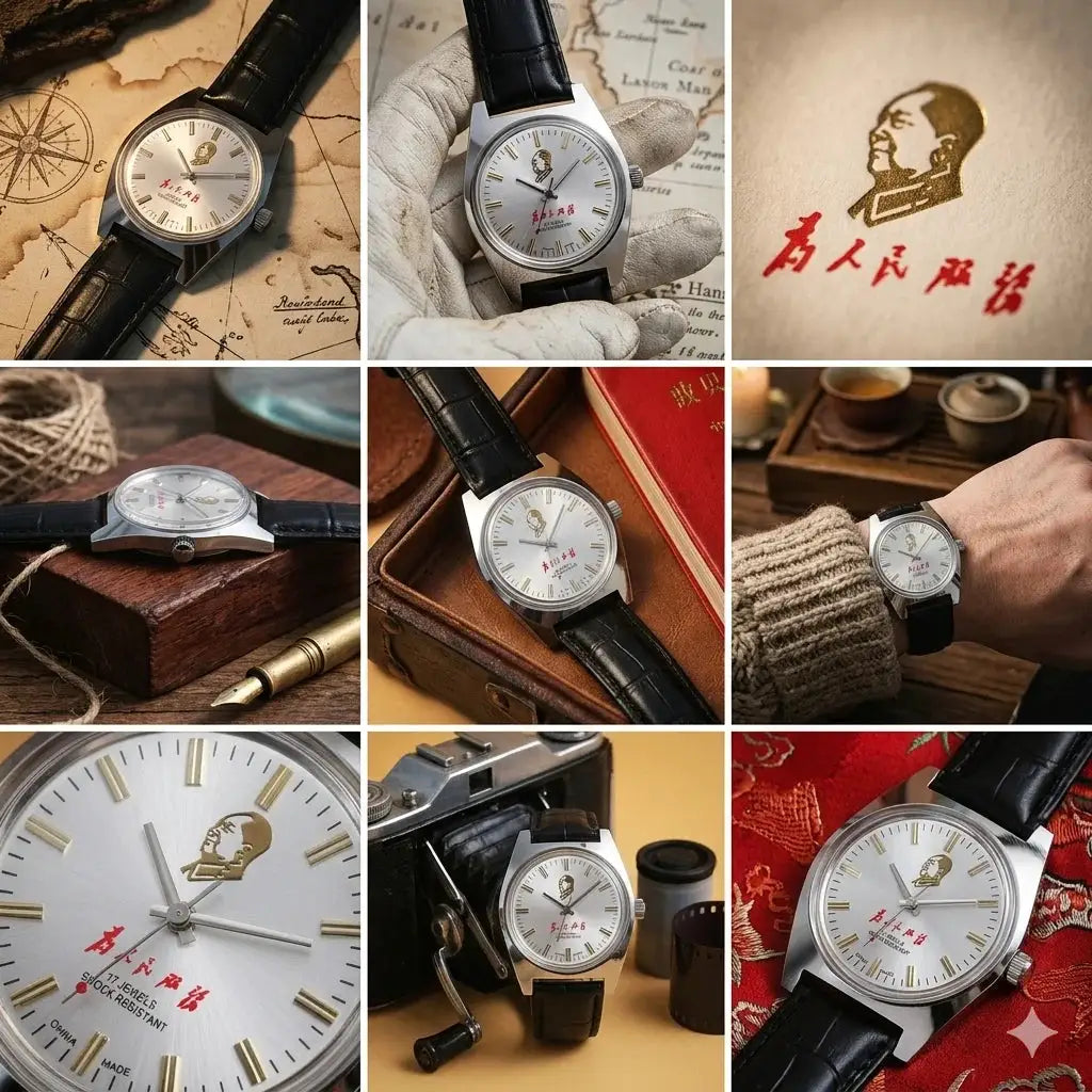 Simples Market 7120 hand-wind men’s 36mm mechanical watch with silver case and black leather strap