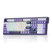 Redragon K745 PRO wireless gasket RGB 108-key mechanical gaming keyboard with purple/white keycaps