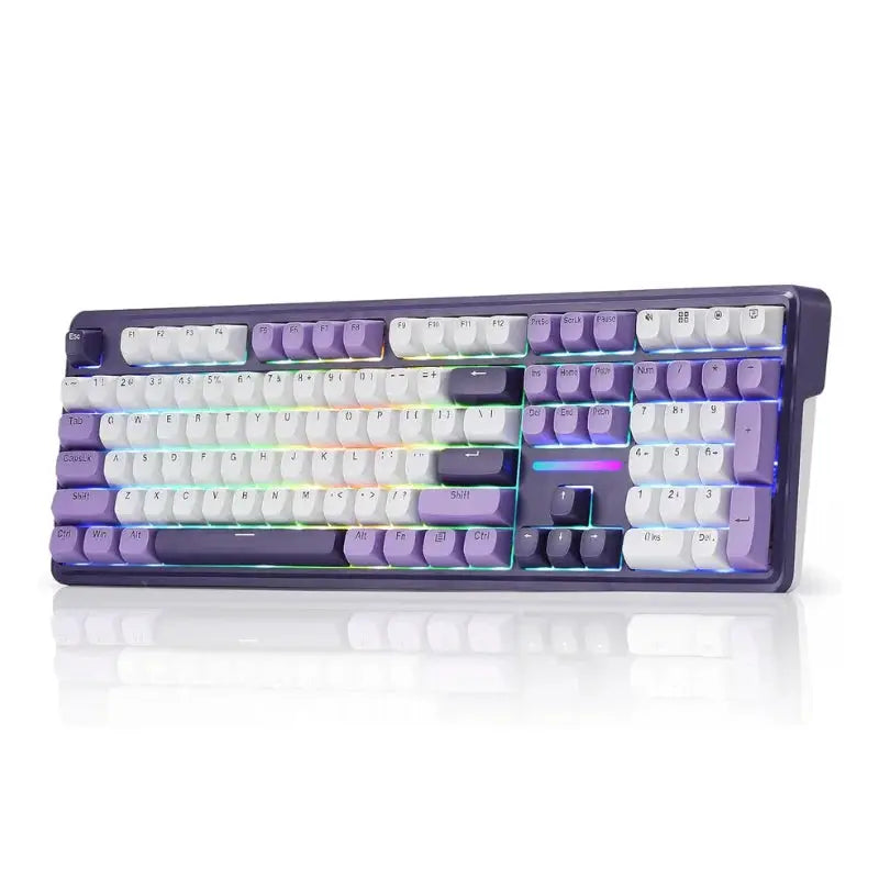 Redragon K745 PRO wireless gasket RGB 108-key mechanical gaming keyboard with purple/white keycaps