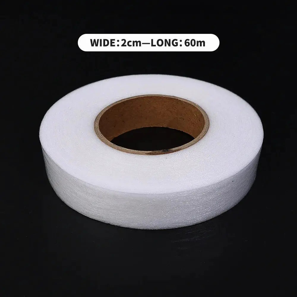 60M Double Sided Interlining Adhesive Tape Non Woven Iron On Hem Tape For DIY Sewing And Pants Hem Repair