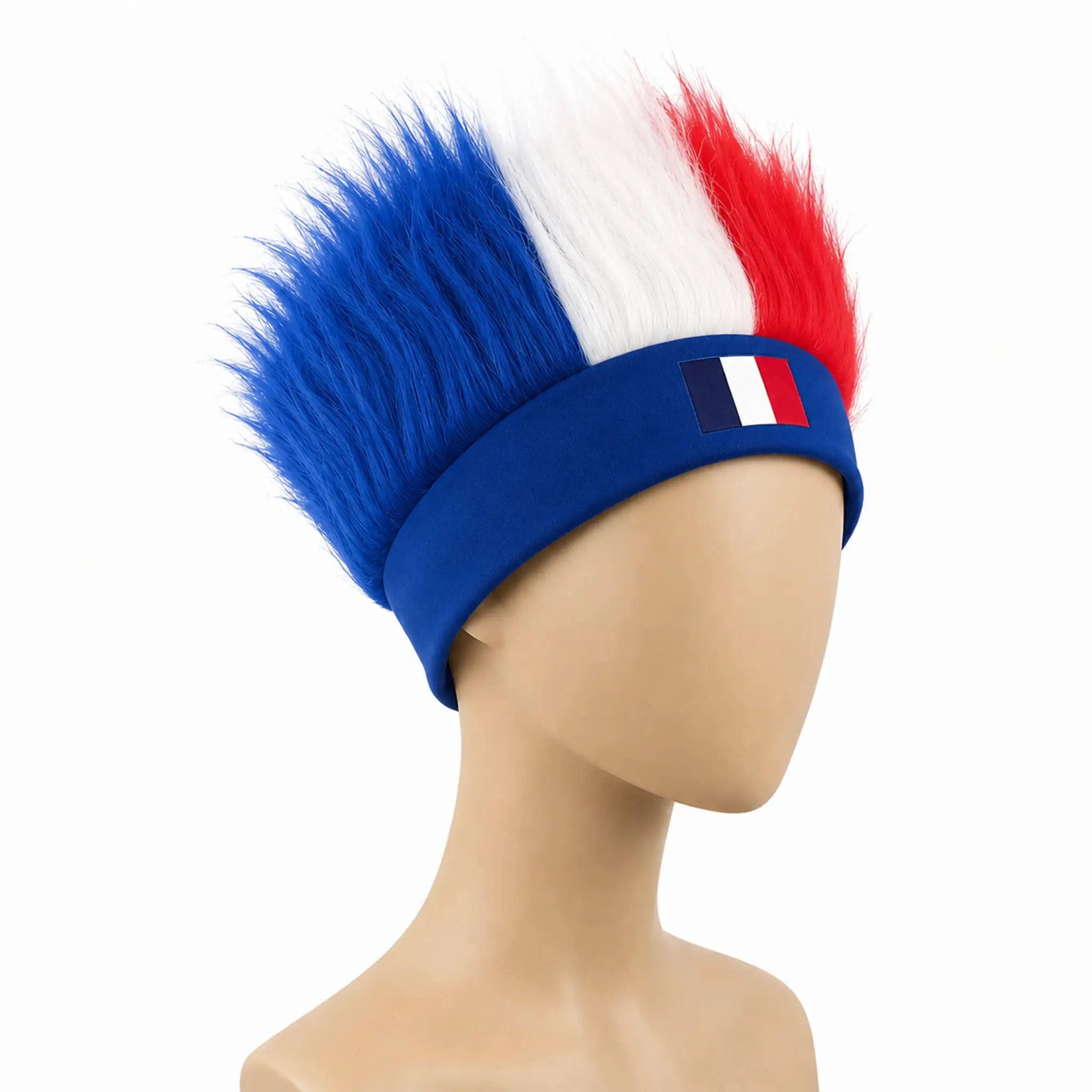 World Cup Wig With Logo In National Flag Colors For Brazil Argentina