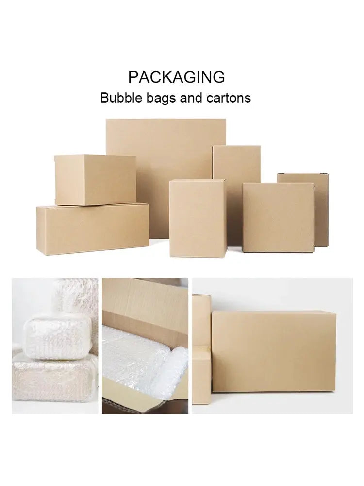 Calacatta Viola marble bathroom accessories set packaging with brown cardboard boxes and bubble wrap