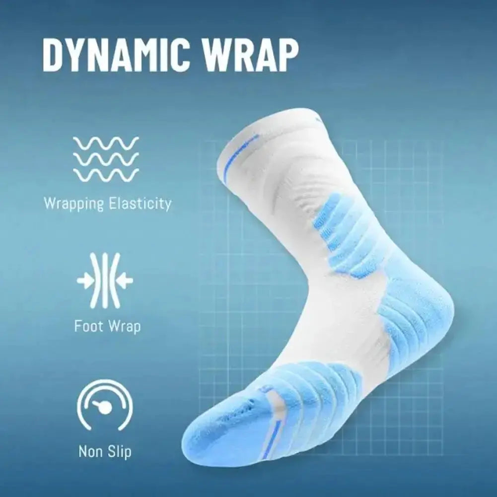 Bullfight 2.0 Men's High Top Sports Towel Basketball Socks With Ankle Support Cushioned Moisture Wicking