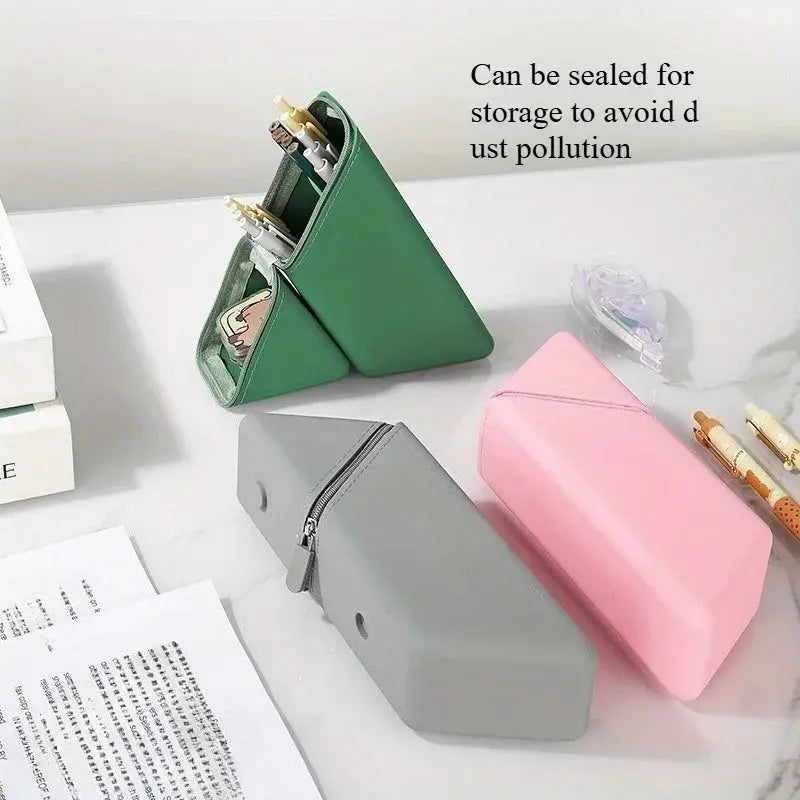 NovaFlex Stylish Silicone Pen Holder Foldable Desktop Organizer For Office And Study Space Saving Desk Accessory