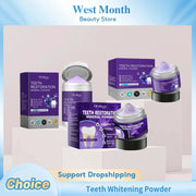 Oralhoe Teeth Restoration Mineral Powder set in purple packaging with boxes and jars