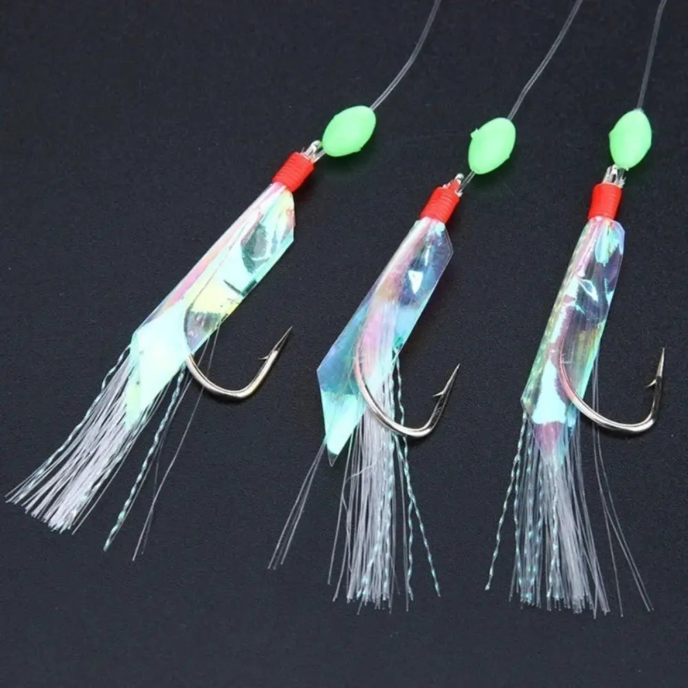 5 Piece Silverskin Lures Set Multi Color Imitation Fish Shrimp Bait With Crystal Barbed Hook For Freshwater Saltwater